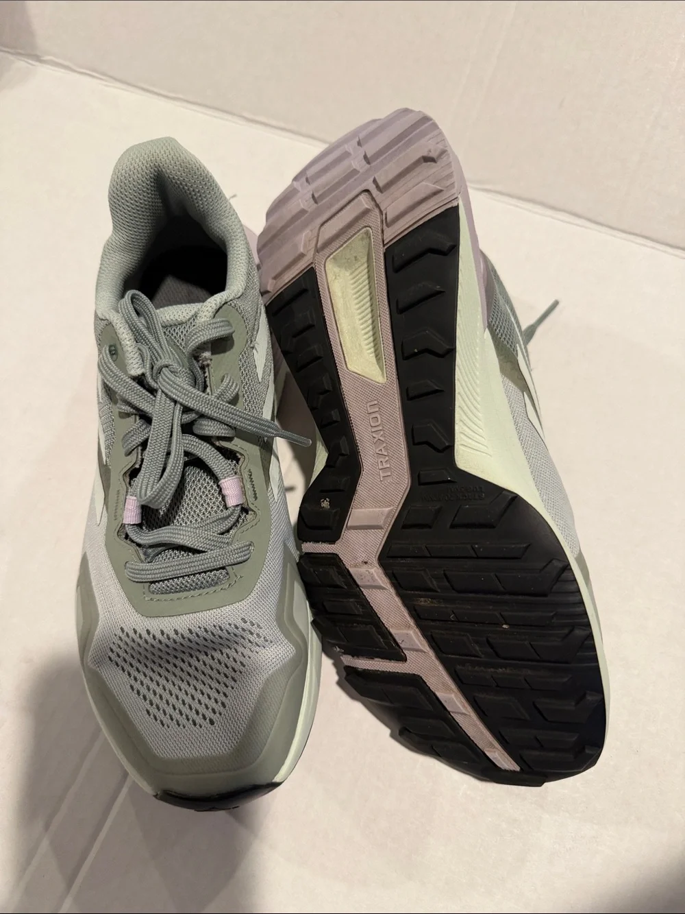 Women's Athletic Adidas Sneakers in Sage Green and Lavender